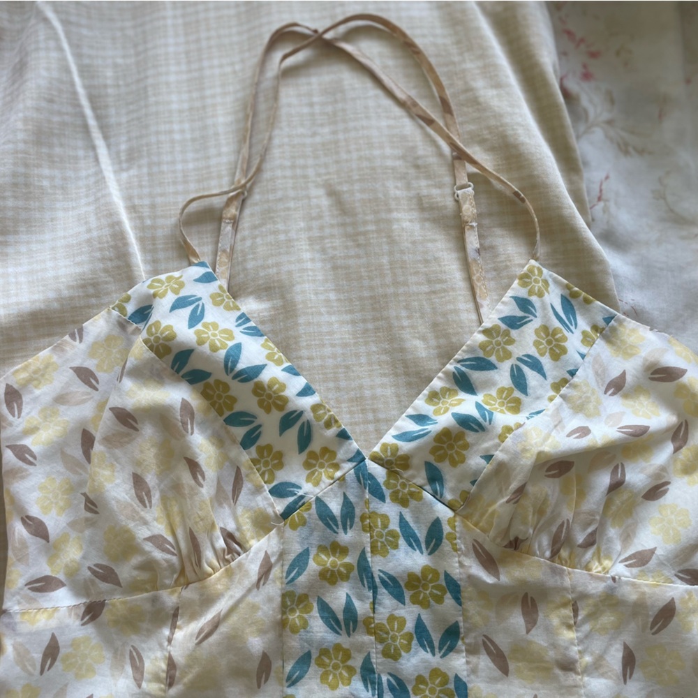 GAP Floral Summery Dress - Yellow, Blue, and Brown- Size 2 NWT